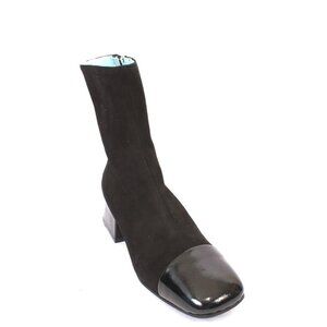 Maison Raro 5542 Black Suede Leather Ankle Heel Boots